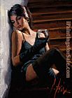 Fabian Perez Saba on the Stairs Whitewall painting